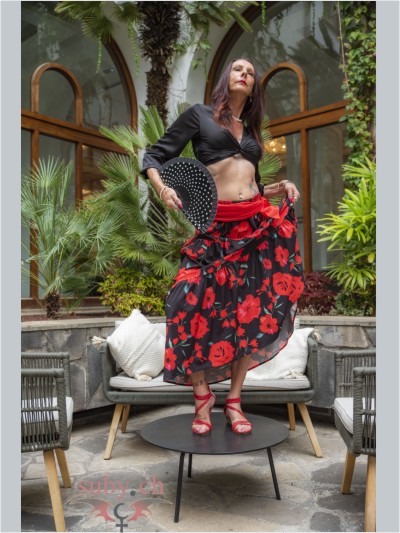 Suby Balmer bailando flamenco. Iberostar Mencey, Santa Cruz de Tenerife.
